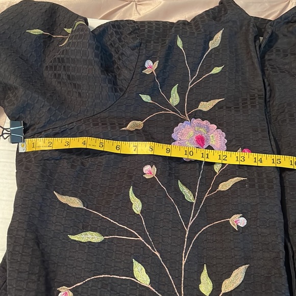 June 3♻️Maggie Barnes Black Pink Green Purple Floral Blazer Suit Jacket size 4x - Picture 15 of 17